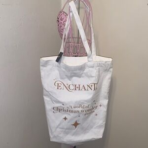 🎄🎁NWT Enchant beige gold "Wonder" tote bag